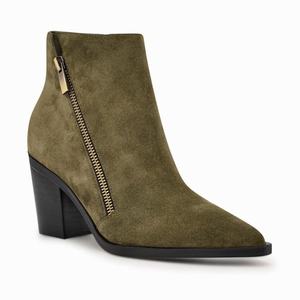 Nine West Wearit Block Heel Enkellaarsjes DonkerGroen Nederland | HIM-953761